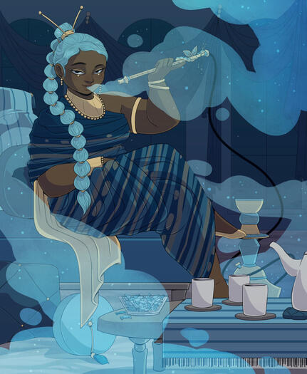 The Blue Caterpillar: An A is for Alice Illustration